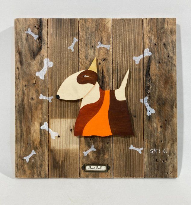 tableau chien - Bull-terrier